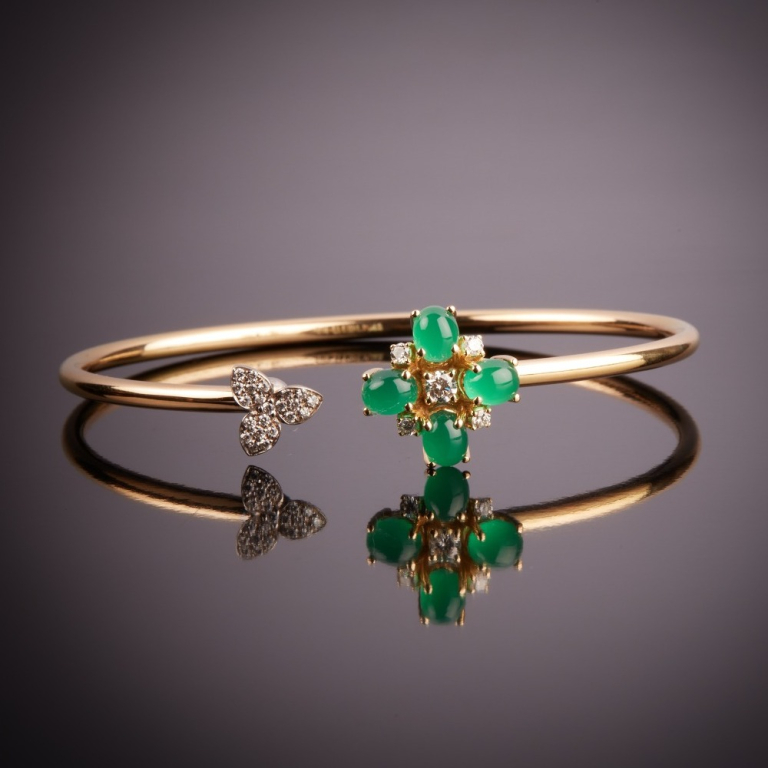 Fortuna, Hard stone and diamond bracelet